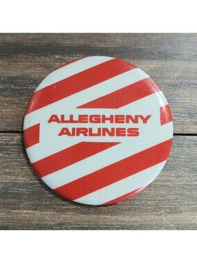 Vintage Allegheny Airlines Badge Pin Pittsburgh Local Carrier Redional Commuter